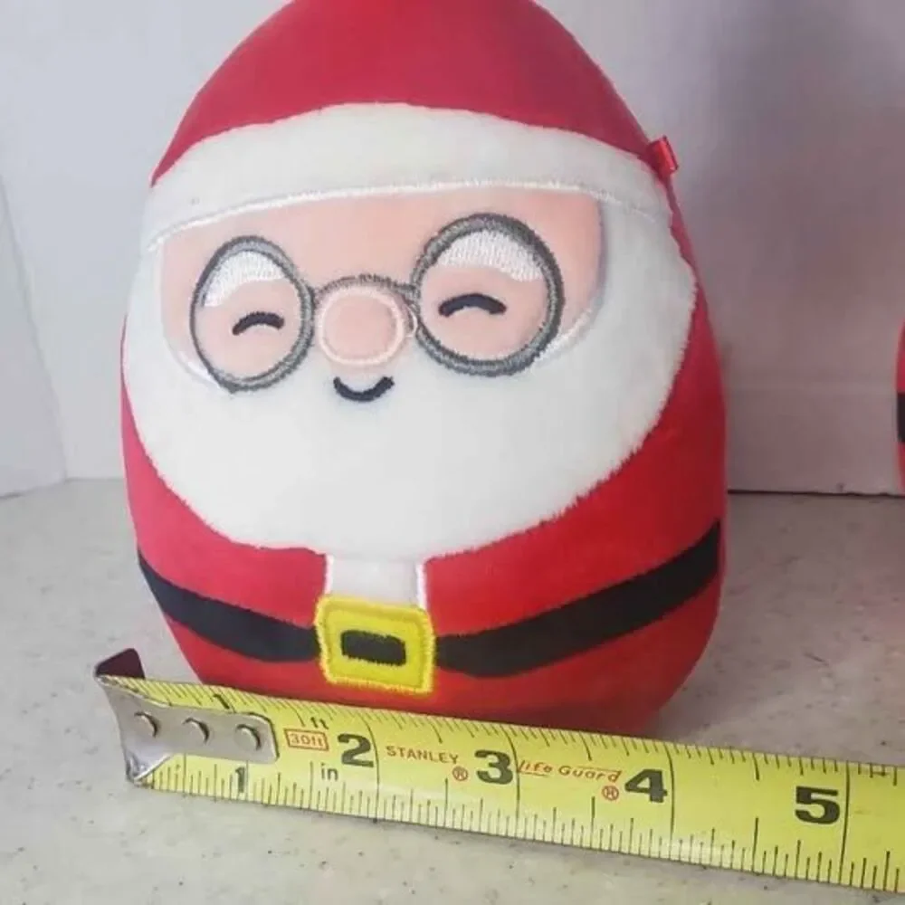 Squishmallows Santa Plush Lot of 2 Small 5” Christmas Holiday Soft Stuffed EUC